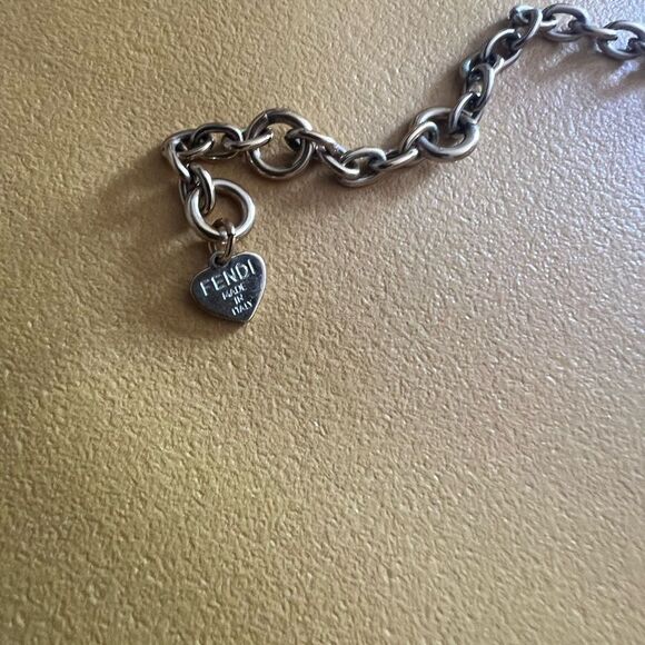 FENDI Script Necklace Gold Tone - Picture 5 of 9